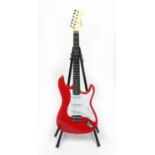Squier Stratocaster by Fender six string electric guitar, serial number CMF18000158 : For Further