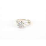 18ct white gold diamond solitaire ring, size J, approximate weight 4.7g :For Further Condition