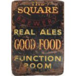 The Square Brewery, hand painted advertising sign, 117.5cm x 80.5cm :For Further Condition Reports
