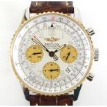 Gentleman's Breitling Navitimer chronometer wristwatch, the case numbered D23322, 4.2cm in diameter,