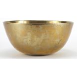 Chinese bronze bowl, character marks to the base, 24.5cm in diameter : For Further Condition Reports