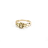 9ct gold green stone ring, size M, approximate weight 1.9g : For Further Condition Reports Please