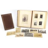 Predominantly 19th century and later photographic cabinet cards, photos and postcards, some Military