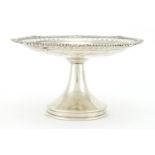 Silver pedestal tazza with pierced decoration, by Edward Bernard & Sons Ltd, Birmingham 1921, 9.