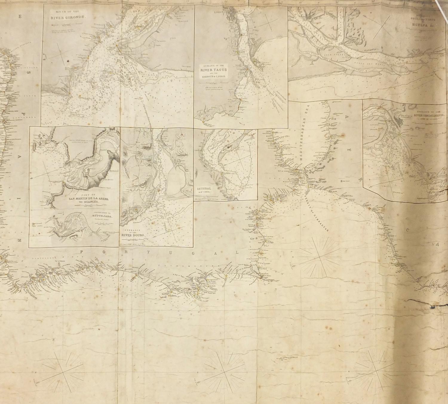 Three 19th century Nautical Charts comprising The North Sea drawn by J S Hobbs published by - Image 18 of 19