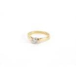 18ct gold diamond solitaire ring, size L, approximate weight 2.3g :For Further Condition Reports