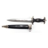 German Military interest SS dagger with sheath, 38cm in length :For Further Condition Reports Please