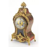19th century French boulle and ormulu mantel clock, the dial with roman numerals and numbered 55975,