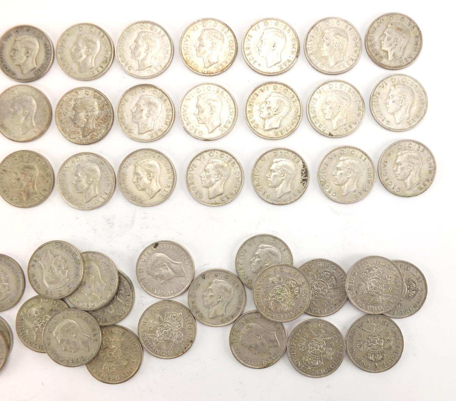 British pre decimal pre 1947 two shillings, approximate weight 540.0g : For Further Condition - Image 3 of 4