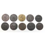 18th century 1-D tokens including two North Wales 1793 farthings and 1/4D tokens :For Further