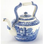 Large Copeland Spode Italian pattern teapot, 30.5cm high : For Further Condition Reports Please