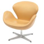 Arne Jacobsen design swan chair, 75cm high : For Further Condition Reports Please Visit Our Website
