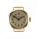Ladies 9ct gold Kendal & Dent wristwatch, 2cm in diameter :For Further Condition Reports Please