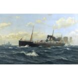 Royal Mail steam packet Company advertising picture, Sir Joseph Causton & Sons, mounted and