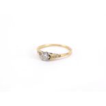 18ct gold diamond solitaire ring, size L, approximate weight 1.5g : For Further Condition Reports
