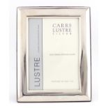 Rectangular silver easel photo frame, by Carrs, 22.5cm x 17.5cm :For Further Condition Reports