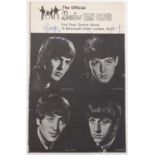 Full set of The Beatles ink autographs, collected at the 1963 Wimbledon Fan Club Convention, by
