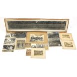 Predominantly World War I British Military interest black and white photographs including a large