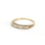 9ct gold diamond ring, size M, approximate weight 1.2g : For Further Condition Reports Please