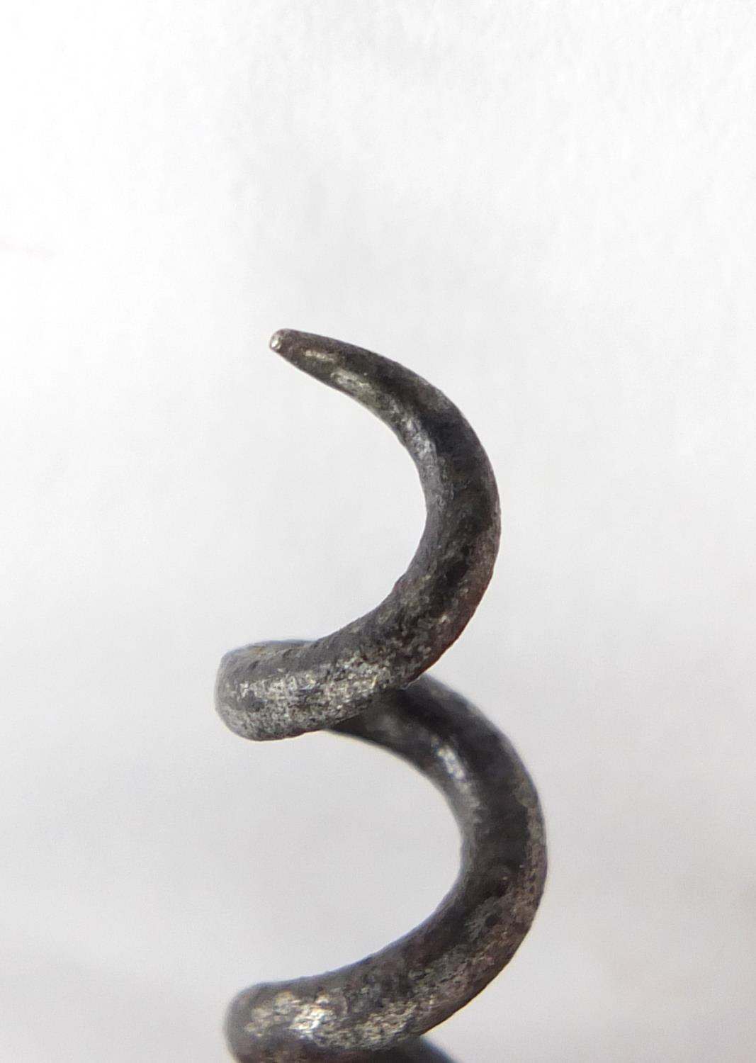 19th century corkscrew with side rack, 18cm in length when closed :For Further Condition Reports - Image 4 of 4