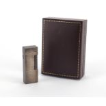 Dunhill silver plated pocket lighter, with fitted case : For Further Condition Reports Please