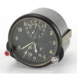Russian MIG Fighter chronograph clock, with Arabic numerals numbered 92673, 8.5cm in diameter :For