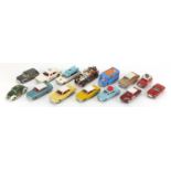 Corgi and Dinky die cast vehicles including Smith's Carrier van, Superior ambulance and Chitty