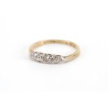9ct gold diamond five stone ring, size O, approximate weight 1.8g : For Further Condition Reports