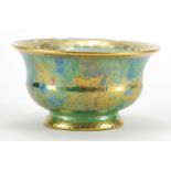 Wedgwood Fairyland lustre bowl, hand painted and gilded with dragons, factory marks to the base,