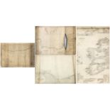 Four 19th century Nautical Charts including Western Coast of Island included between Lough Foyle and