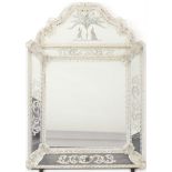 Venetian Palazzo mirror, presented by Museo Dell'Arte Vetraria by The Franklin Mint, 75cm H x 51.5cm