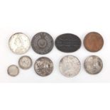 19th century and later British coins and tokens some silver including 1855 Young Head penny, two