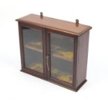 Victorian mahogany display case, fitted with a pair of glazed doors enclosing a single shelf, 50cm H