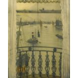 After Christopher Richard Wynne Nevinson - Greenwich Reach, lithograph in colour, Sheridan Knowles &