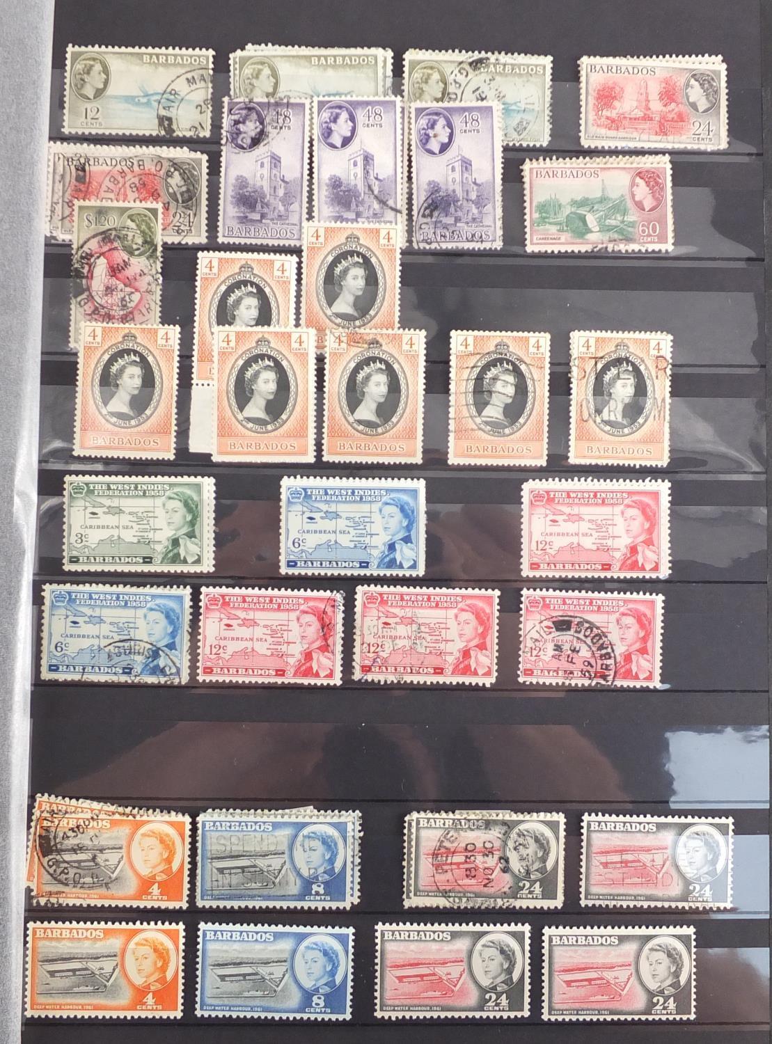 Mid 19th century and later Barbados stamps, various denominations, some mint unused, arranged in a - Image 5 of 10