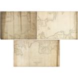 Three 19th century Nautical Charts comprising The North Sea drawn by J S Hobbs published by