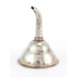 18th century Irish silver wine funnel, by William Bond, Dublin 1796, 9.5cm in length, approximate