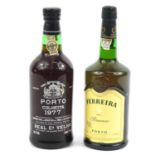 Two bottles of port including a bottle of 1977 Colheita : For Further Condition Reports Please Visit