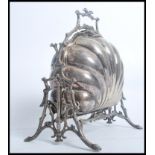 A 19th century Victorian Mappin Brothers Queens plate silver plated muffin warmer in the form of a