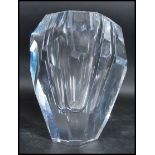 A large and impressive retired Swarovski Silex SILEX 892540 faceted clear crystal vase. Measuring