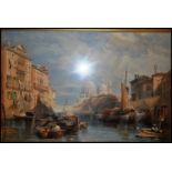 Believed Edward Pritchett (1828-1864) A framed Venetian watercolour painting of The Basilica of St