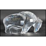 A Swarovski Symbols Figure of a Buffalo, designed by Martin Zendra and introduced in 2003 (retired