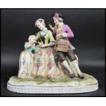 A 19th century Wilhelm Rittirsch German diorama figure group. The figurine depicting a family with