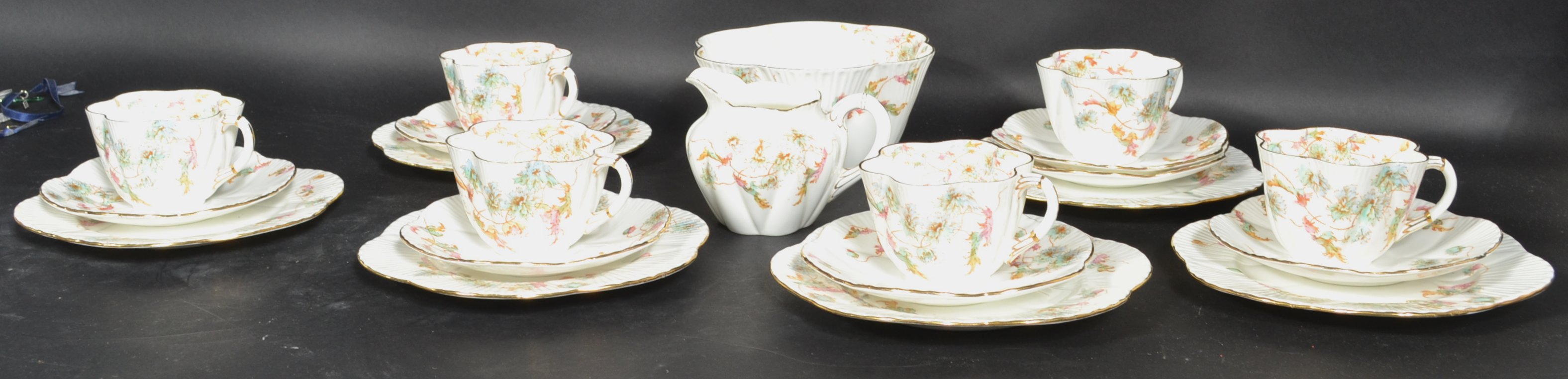 A 19th century Victorian Charles Wileman for Foley bone china ( pre Shelley ) six person tea service