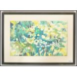 Patsy Cyriax - Patricia Jane Cyriax A framed and glazed abstract watercolour painting of a river
