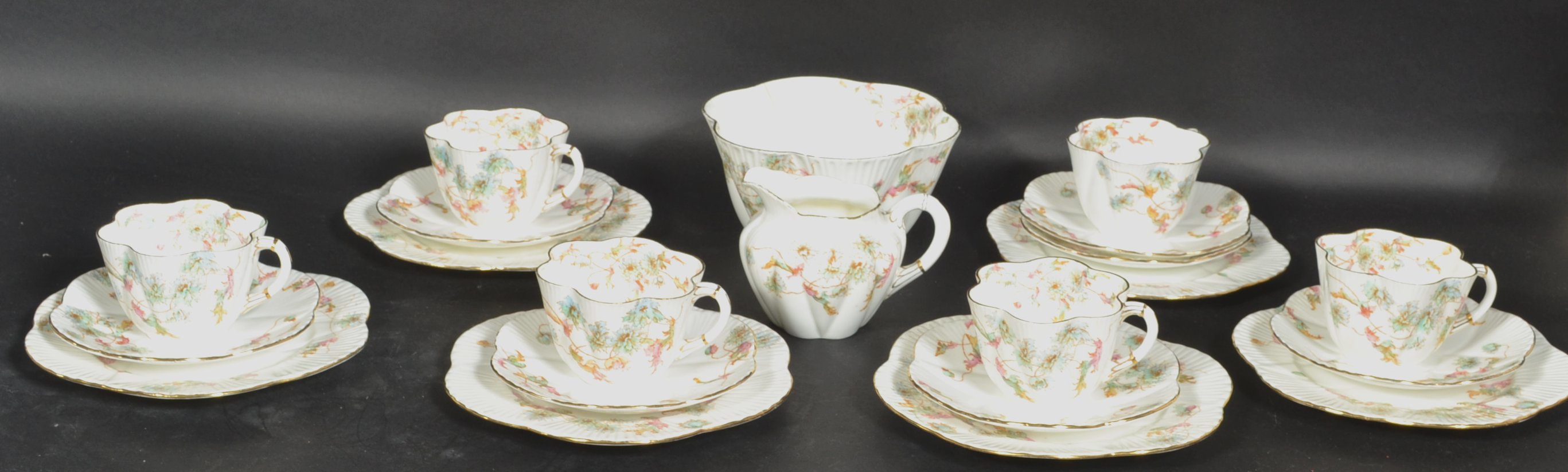 A 19th century Victorian Charles Wileman for Foley bone china ( pre Shelley ) six person tea service - Image 2 of 18