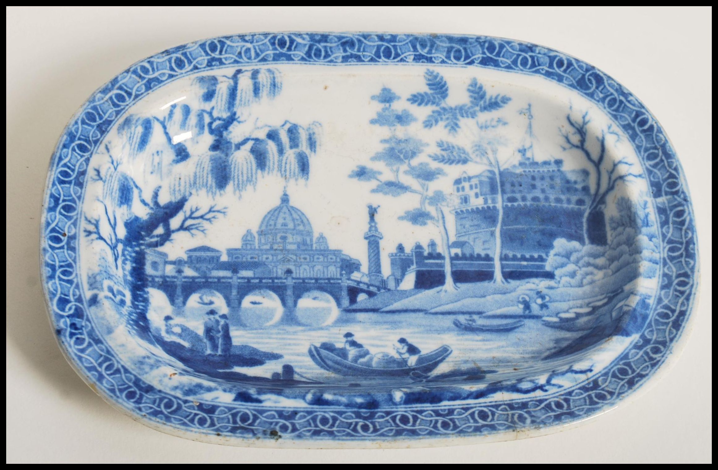 A group of blue and white ceramics dating from the early 19th century to include Spode Tiber pattern - Image 5 of 11