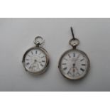 An early 20th century silver 935 pocket watch by James Reeid & Co Coventry having swiss movement