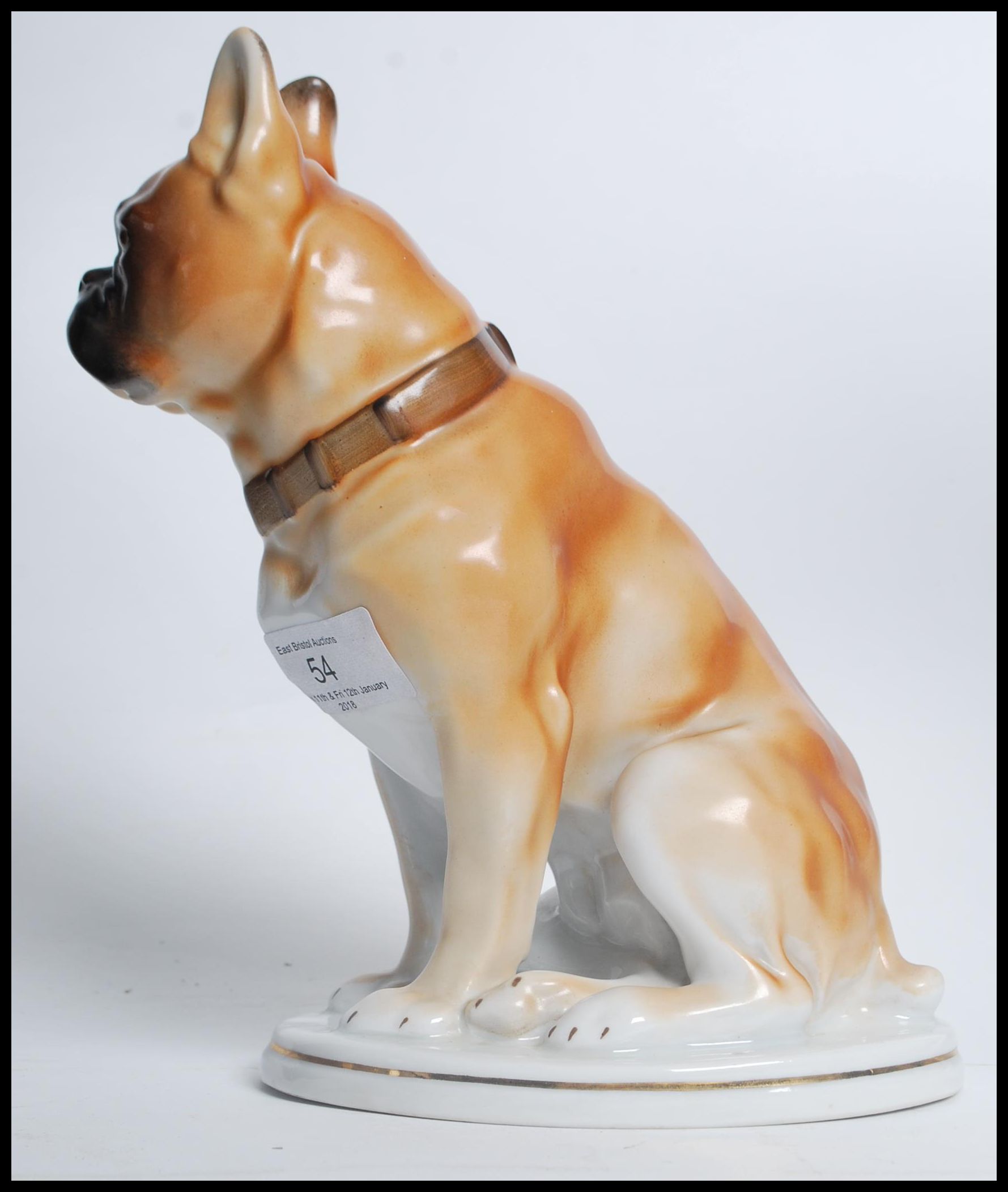 A 20th century Russian ceramic boxer dog. The dog - Image 2 of 5