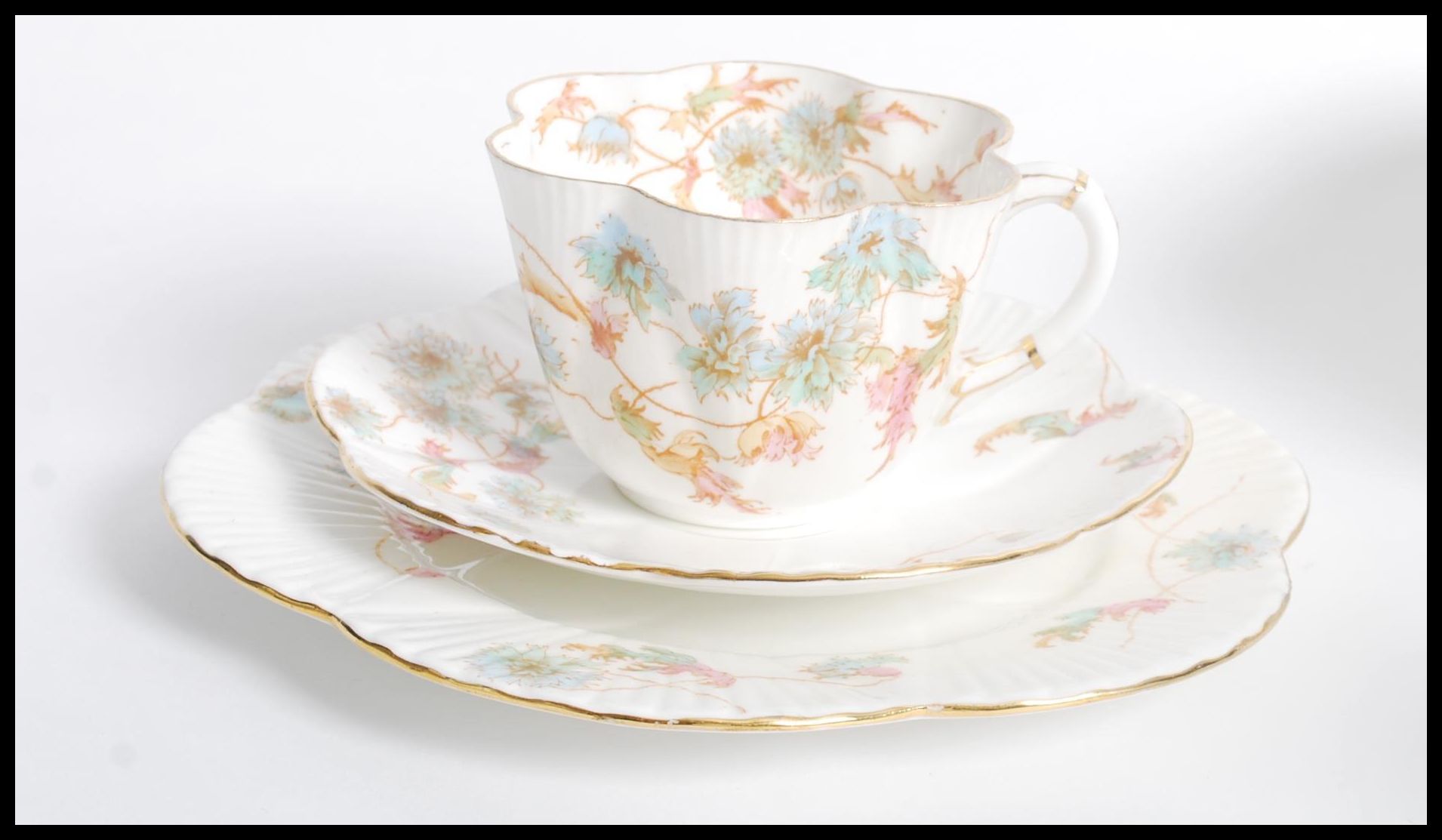 A 19th century Victorian Charles Wileman for Foley bone china ( pre Shelley ) six person tea service - Image 16 of 18